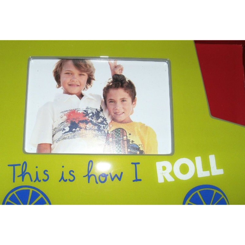 Cadre photo pour voiture 8,75 "vert et bleu
