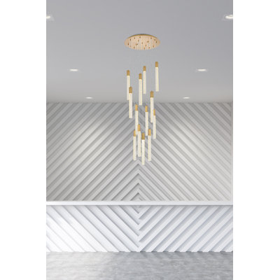 Luminaire suspendu rectangulaire à 13 lumières Aliha