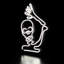 Silhouette de fenêtre squelette d'Halloween 15 po