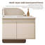 Meuble-lavabo mural 43,31 po crème avec miroir-705977681