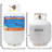 Flame King 30LB Empty Steel Propane Tank LP Cylinder, OPD Valve & Built-in Gauge for Grills & BBQs