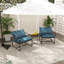 71cm Wide Straight Metal Patio Sofa