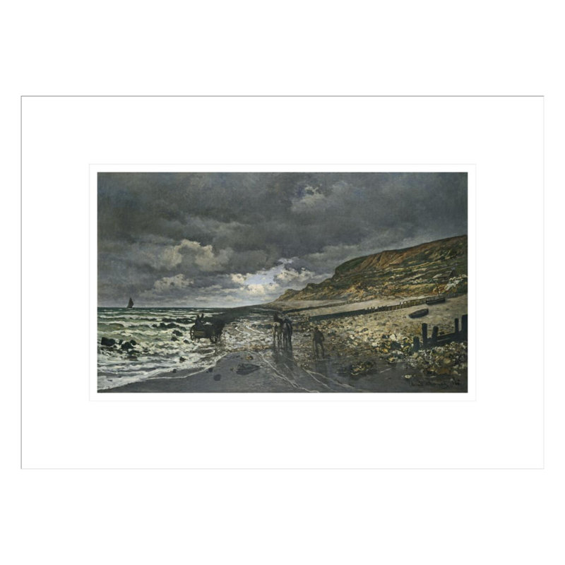 La Pointe de la Hève à marée basse par Claude Monet, impression giclée encadrée, H 12,3 po x l 16,75 po