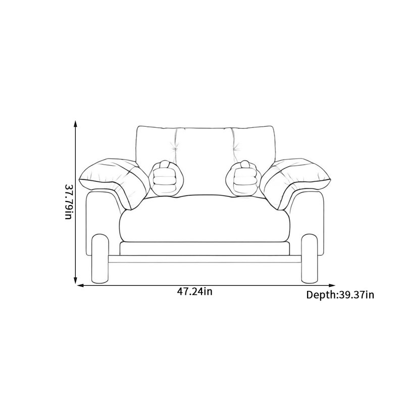 Modern comfortable fabric home sofa