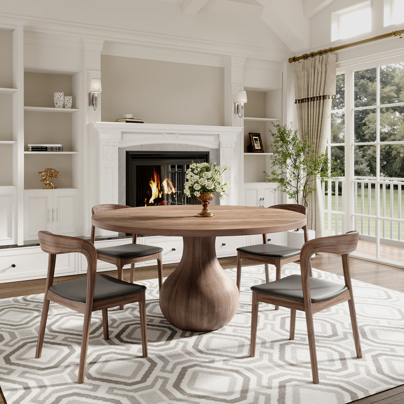  Ensemble de table de salle à manger Otelia, 5 Pieces: Table, 4 Chairs, 53.15"