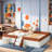 Mishelle Upholstered Daybed with Fence and Stairs-1137170994
