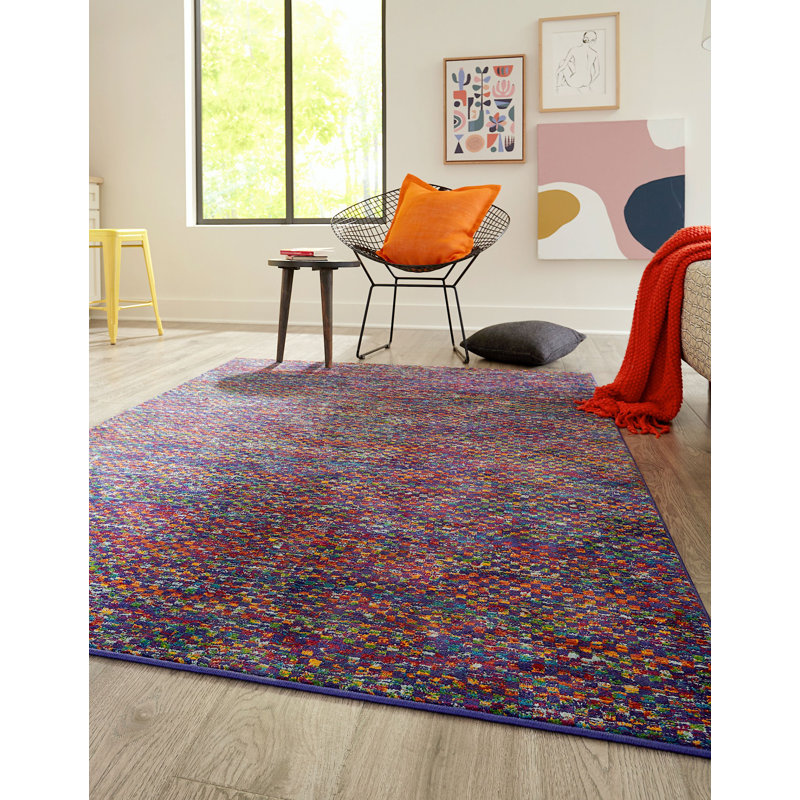Malaija Abstract Indoor Rug, Round 5'3"
