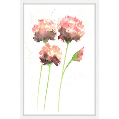 Peach Poppies' by Thimble Sparrow Framed Painting Print -  Marmont Hill, MH-THISPA-39-NWFP-45