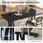Matland Modern Dining Table Simple Desk 31.5'' L x 62.99'' W Thicken Tabletop Metal Frame