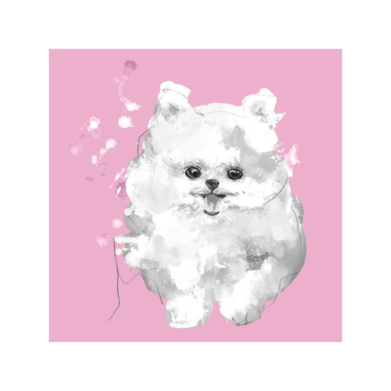 Vivid Puppies I Painting by Elle Youngstrom, Outdoor