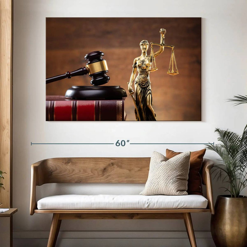 Alcaraz Golden Lady Justice, H 34 po x l 51 po