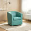 Fauteuil demi-tonneau pivotant en similicuir-129448687