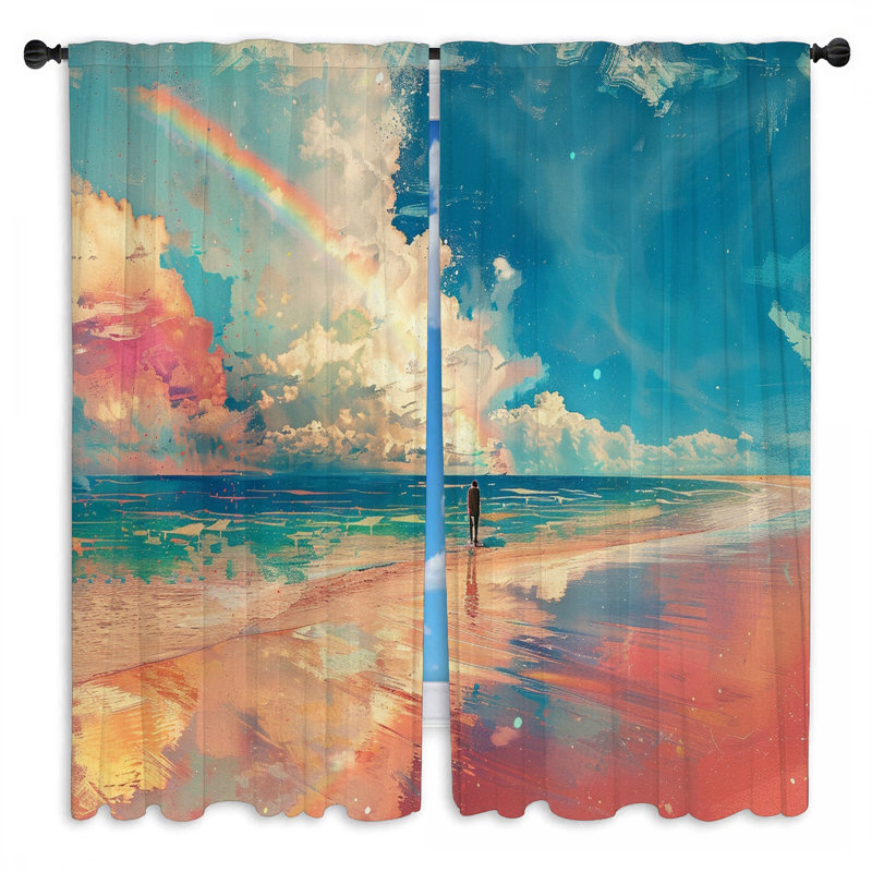 Paire de rideaux obscurcissant en polyester Mussab, L 56 po x L 78 po