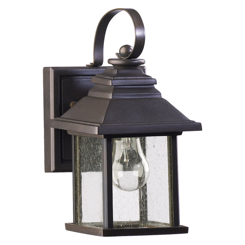 Aluminum Wall Light, 10" H x 5" W x 6" D, Bronze