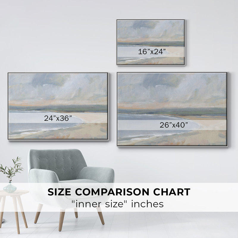 «Coastal Study II», reproduction sur toile, H 25 po x l 37 po x P 2 po, Blanc