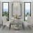 White Leather Dining Chairs With Mirrored Silver Legs Set Of 6