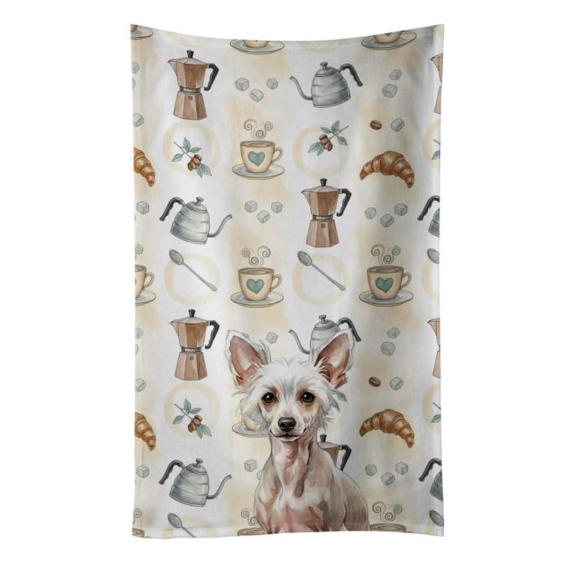 Serviette de cuisine à bar chinois, Chien chinois à poil sans poils