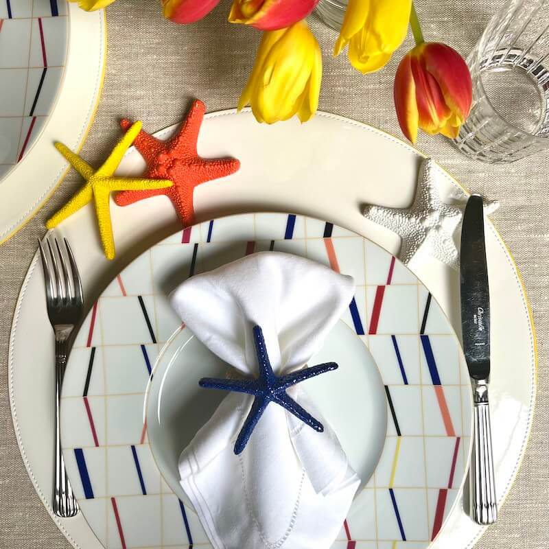 Patent Reversible Placemats - Green & Sage, Yellow/White