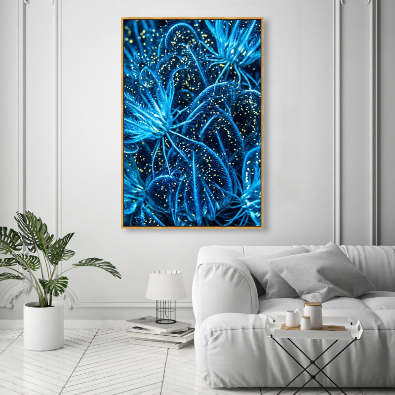 Neon Garden Print by Oliver Gal, 37"H x 25"W, Gold Floater Frame