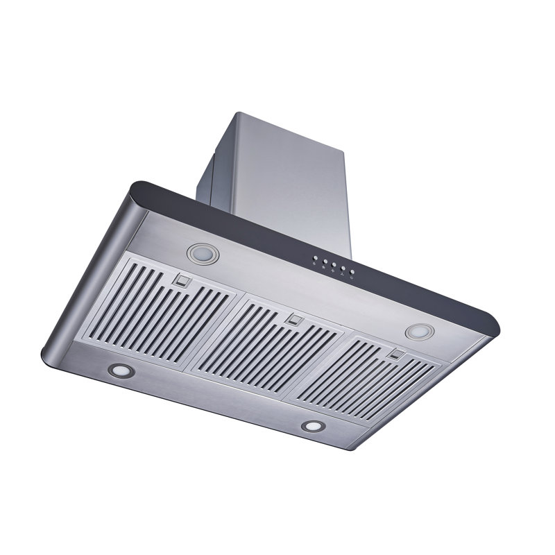  Hotte pour îlot de cuisine convertible 36 po en acier inoxydable avec filtre inclus