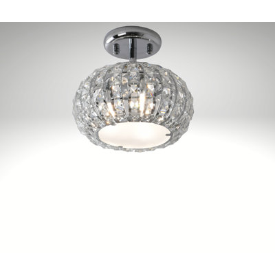 Baryte Glass Semi Flush Mount