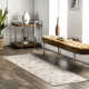 Elverta Medallion Machine Washable Runner Rug for Living Room Bedroom Dining Room Entryway Hallway Kitchen, Beige/Ivory