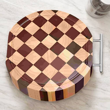 APARTMENTS Large Household Solid Wood Cutting Board, Ebony Fruit Cutting  Board, Light Luxury Antibacterial Checkerboard