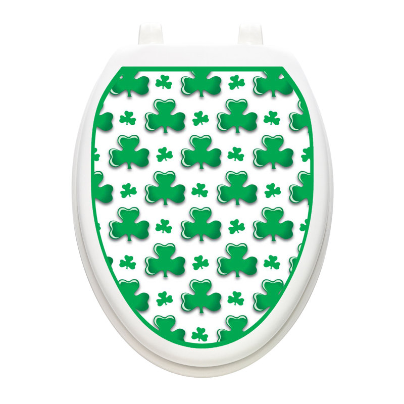 Décalcomanie de siège de toilette St. Patrick's Day, Allongé
