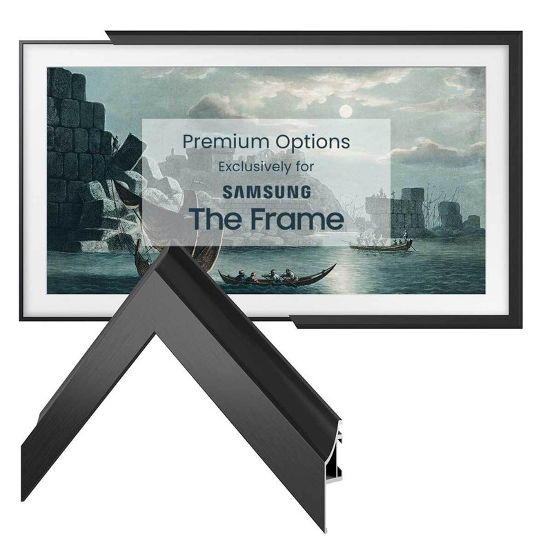 Alloy Scoop Deco TV Frame for Samsung Frame TV and Frame Pro, Black, 43"