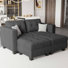 Ayden Hunsicker 63.8'' Modular Upholstered Sectional Sofa Bed Tufted Polyester Blend Sleeper with Storage