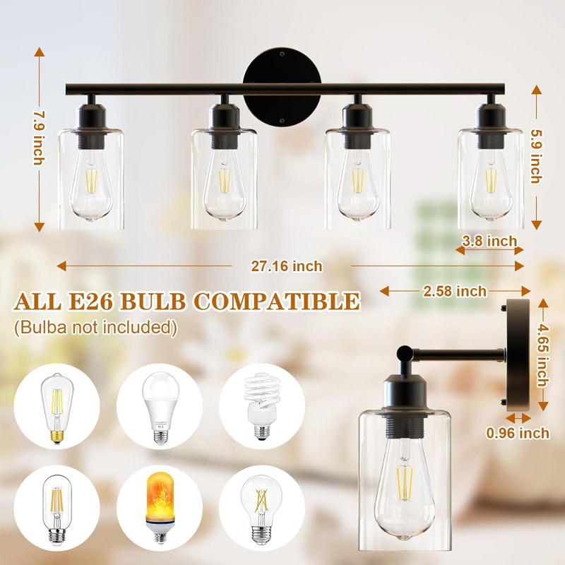 Junien 4 - Light Dimmable Vanity Light
