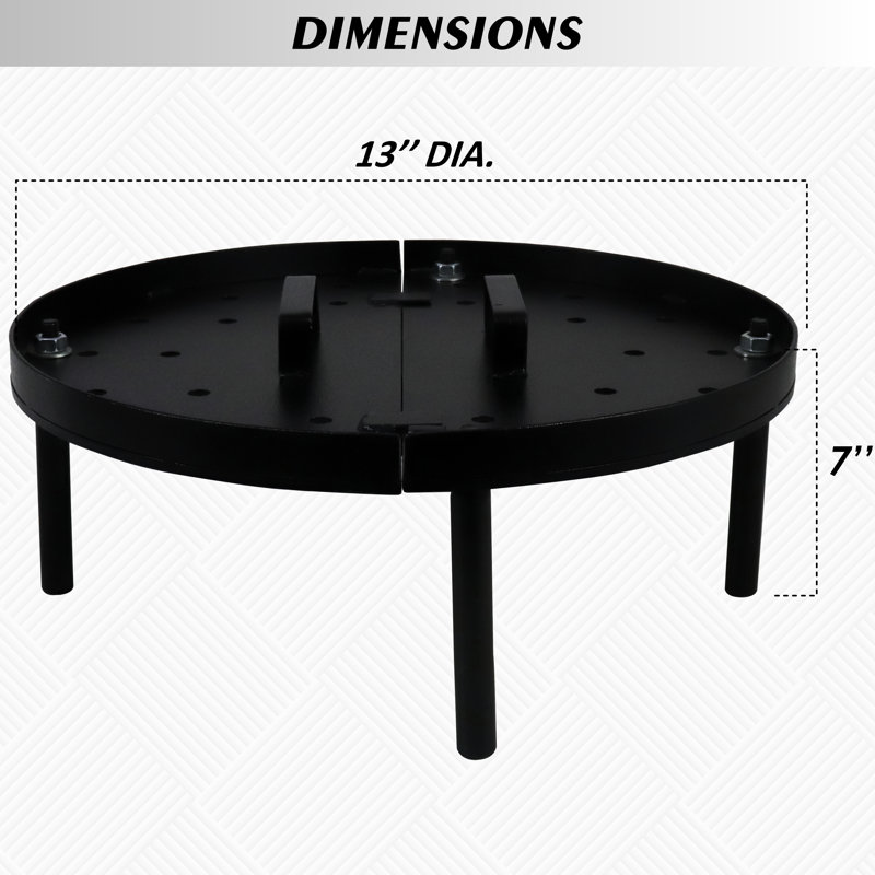 Steel Fire Back, 7" H x 13" W x 13" D
