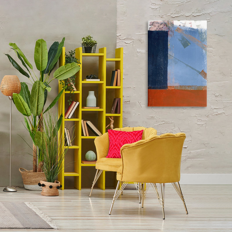 "Toile structurée", art mural abstrait par Donna Weathers, H 36 po x l 24 po