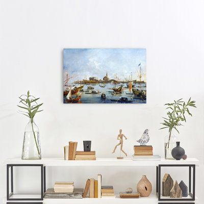 «The Doge over the Bucentaure» par Francesco Guardi, voilier de navire, reproductions de reproductions d'art sur toile, estampes numériques sur toile