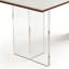Mid-Century Acacia Wood & Rock Dining Table-1878677737