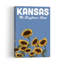 Kansas Sunflower State Classic Retro Rustic Sunflower Nature Summer Wall Art Print 1 Piece Wrapped Canvas Wall Art-538441893
