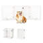 Barrière pour animaux autoportante 4 panneaux en bois d'acacia massif Darius, 81 po de largeur-91854791