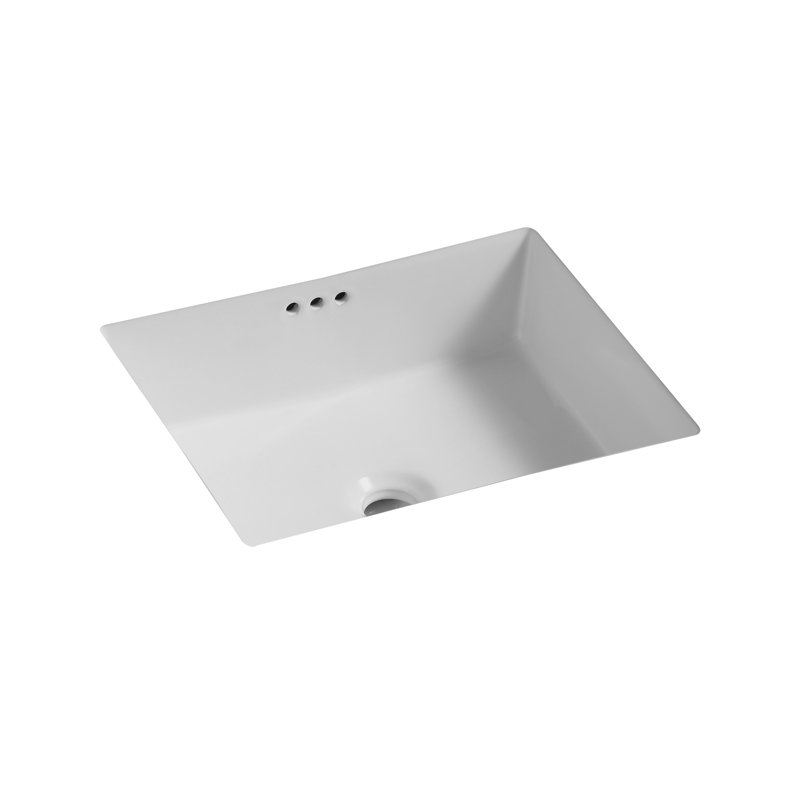 Valley Acrylic Ltd. 14.25'' White Ceramic Rectangular Bathroom Sink with Overflow