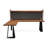 Brown L-Shaped Solid Wood writing desk