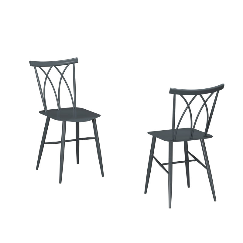 Eakes Metal Dining Chair, Gray