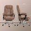 Fauteuil de bureau massant, brun, avec repose-pieds, chauffant et réglable en hauteur, réglable en hauteur pour 6 personnes