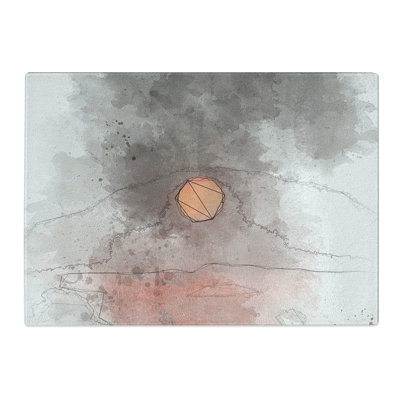 Tempered Glass Sunset on Fire Chopping Board