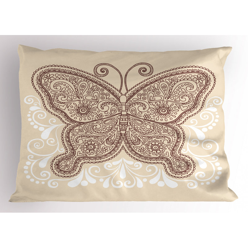 Flowers Polyester Paisley Sham Set, Twin