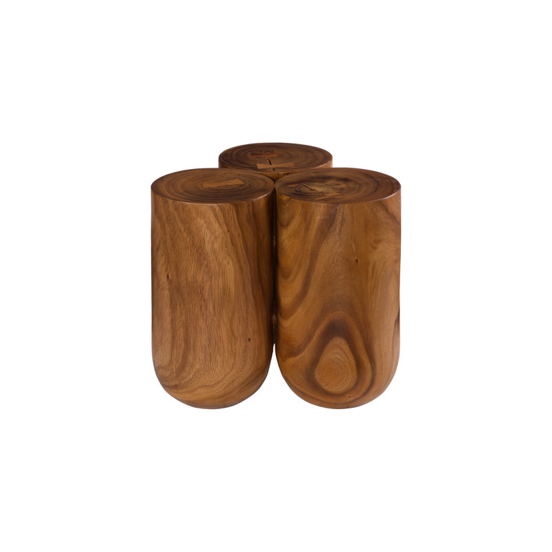 Triflora Side Table, Natural, Large, 16'' H x 18'' W x 18'' D