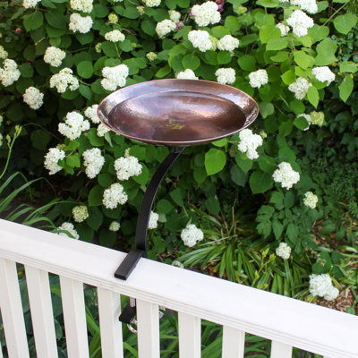 Birdbath with Rail Mount Bracket