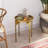 Modern Gold Coffee Table, 17.3 x 22.4 x 17.3 inches | 100% Metal Construction, Durable & Sturdy Design | Perfect for Living Room & Lounge, Stylish Solid Color Finish, Lightweight at 5.3 lbs-1460041060