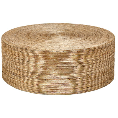 Evana Woven Drum Coffee Table