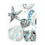 «Cerulean Seashells II» par June Erica Vess - impression sur toile tendue-1041246