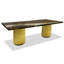 Walnut Metal Base Dining Table-938745846-938745844