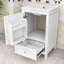 Meuble-lavabo autoportant simple avec lavabo en céramique, grande armoire de rangement et porte à fermeture en douceur-1666346227